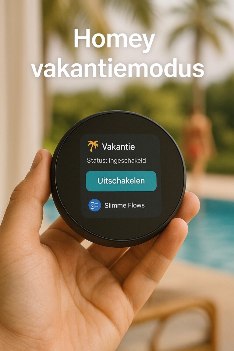 Homey vakantie modus maken